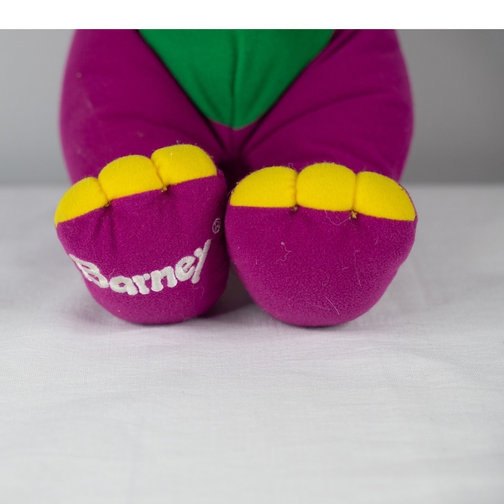 Vtg 1992 Talking Barney Plush Purple Dinosaur 71245 Playskool 18"  Stuffed toy - Picture 2 of 6